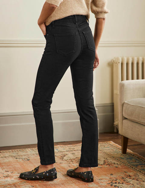 Schmale Jeans mit geradem Bein - Schwarz Schmale Jeans mit geradem Bein - Schwarz