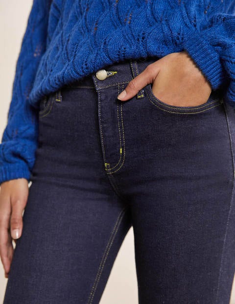Schmale Jeans mit geradem Bein - Indigoblau