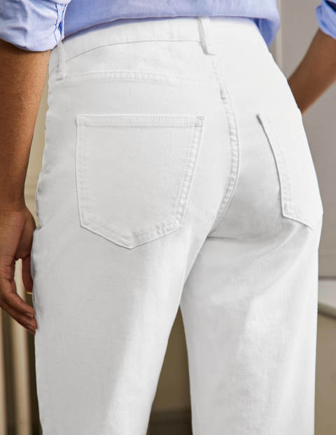 Schmale Jeans mit geradem Bein - Weiß