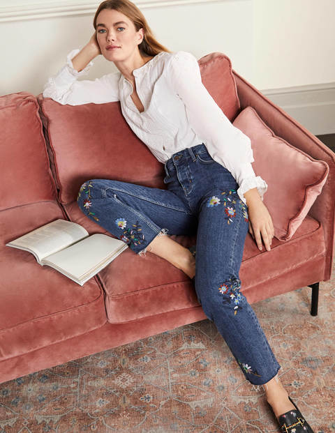 Barrel Leg Jeans - Washed Black | Boden UK