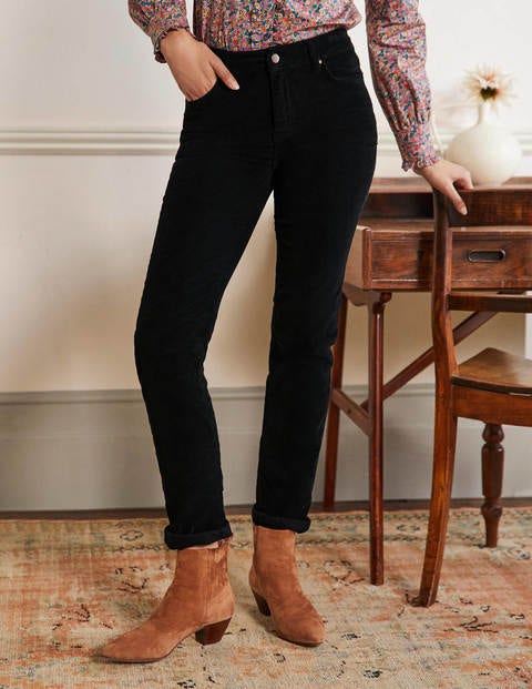 Cord Slim Straight Jeans - Black Cord Slim Straight Jeans - Black