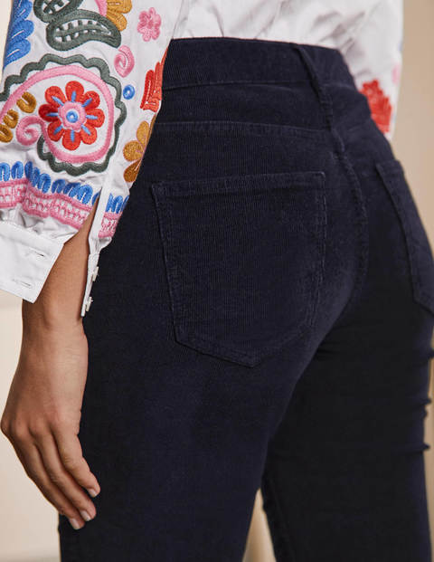 Schmale Cord-Jeans mit geradem Bein - Navy Schmale Cord-Jeans mit geradem Bein - Navy