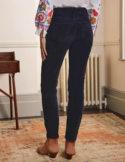 Schmale Cord-Jeans mit geradem Bein - Navy Schmale Cord-Jeans mit geradem Bein - Navy