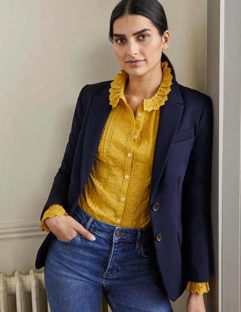 Stretch Jersey Blazer - Navy Stretch Jersey Blazer - Navy