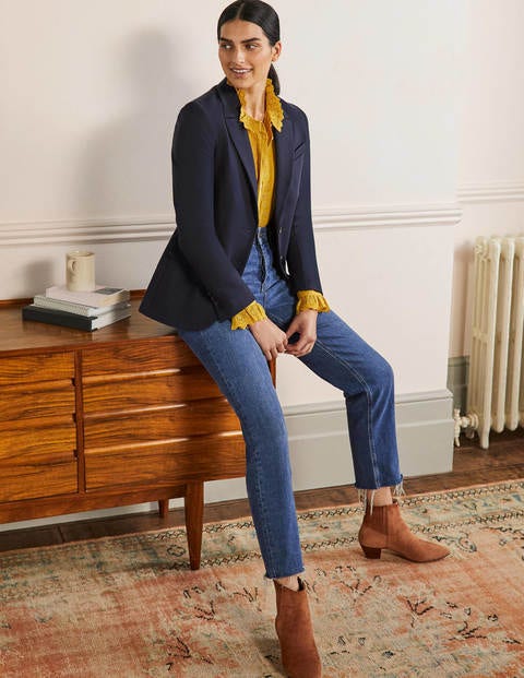 Stretch Jersey Blazer - Navy Stretch Jersey Blazer - Navy