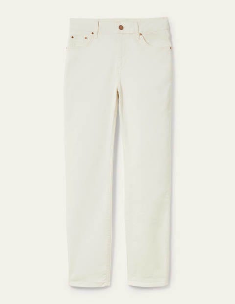 Slim Straight Ankle Jeans - Ecru Slim Straight Ankle Jeans - Ecru