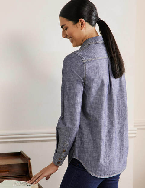 Chambray Cotton Pocket Shirt - Mid 