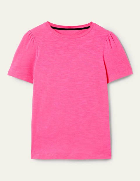 puff sleeve cotton t shirt