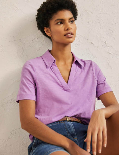 Poloshirt aus Baumwolle - Afrikanisches Violett