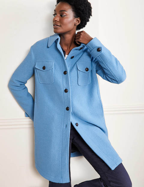 Textured Wool Overshirt Coat - Grape Hyacinth Textured Wool Overshirt Coat - Grape Hyacinth