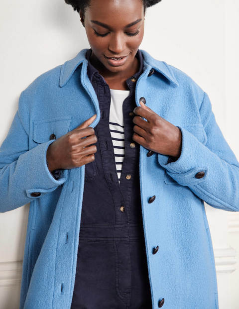 Textured Wool Overshirt Coat - Grape Hyacinth Textured Wool Overshirt Coat - Grape Hyacinth