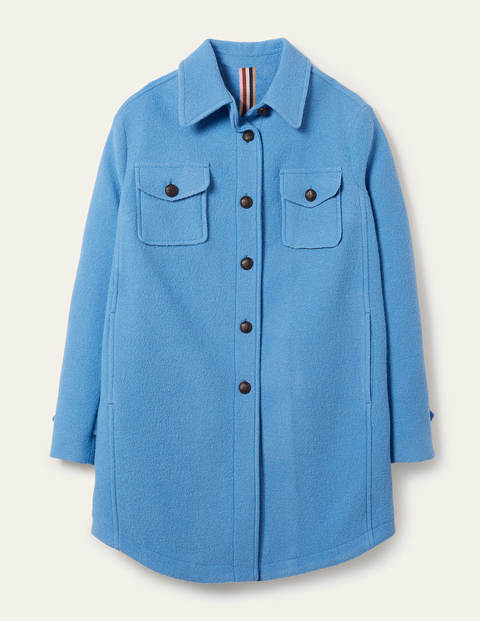 Textured Wool Overshirt Coat - Grape Hyacinth Textured Wool Overshirt Coat - Grape Hyacinth
