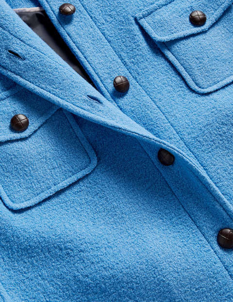 Textured Wool Overshirt Coat - Grape Hyacinth Textured Wool Overshirt Coat - Grape Hyacinth