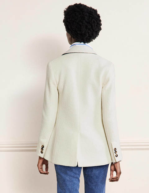 Bella Textured Wool Blazer - Ivory Bella Textured Wool Blazer - Ivory