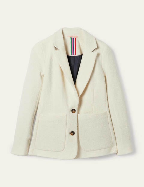 Bella Textured Wool Blazer - Ivory Bella Textured Wool Blazer - Ivory