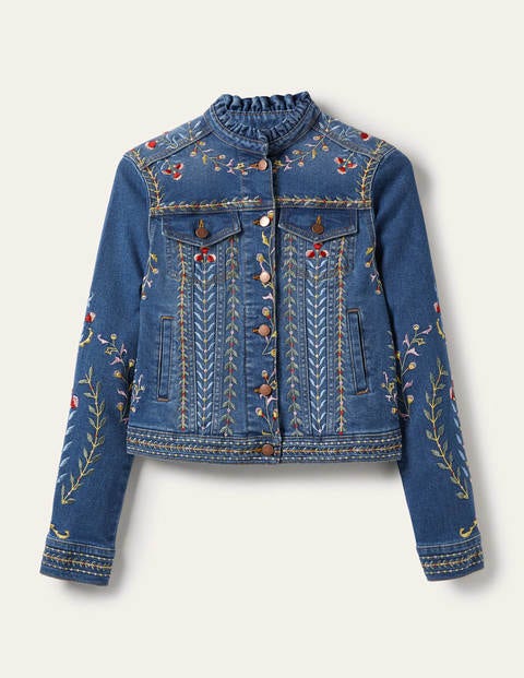 Carla Ruffle Collar Jacket - Light 