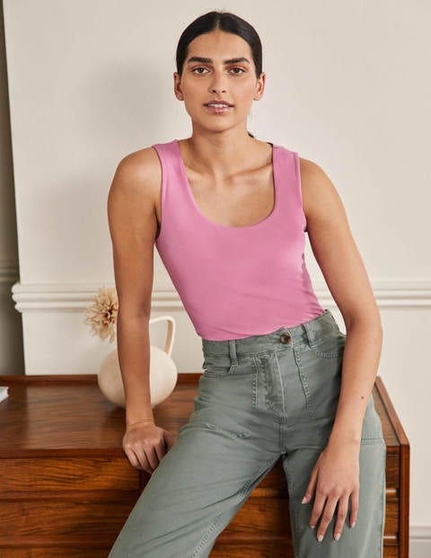Double Layer Tank - Posy Pink