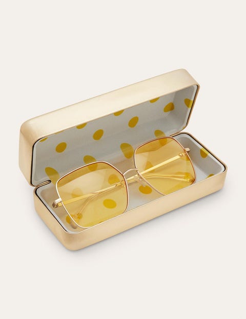 Wire Frame Sunglasses - Yellow