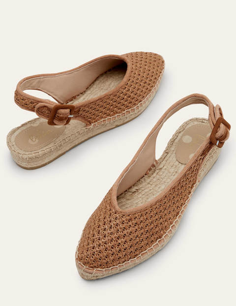 Slingback Espadrille Sandals - Woven Tan