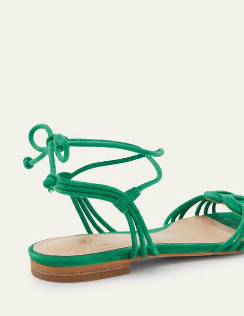 suede knot sandals