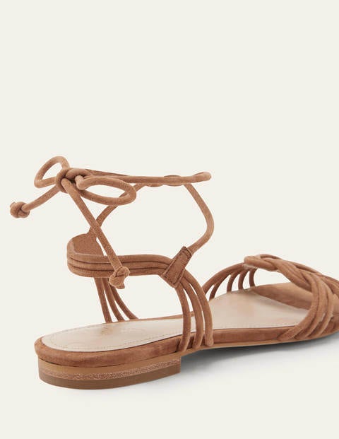 tan flat sandals