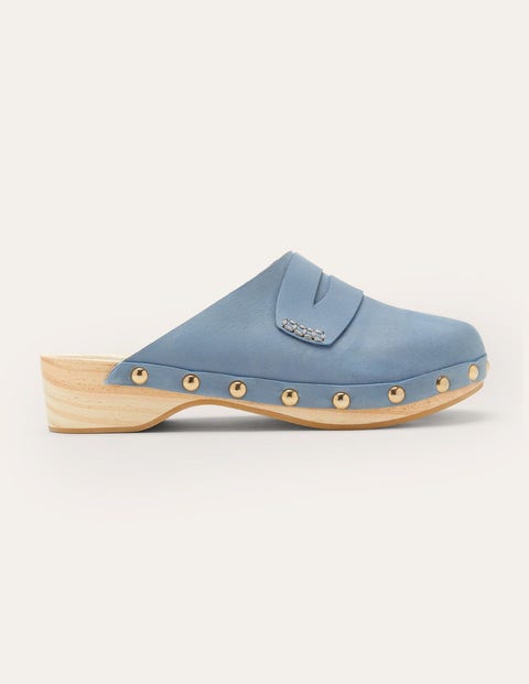 Leather Heeled Clogs - Mountain Spring 