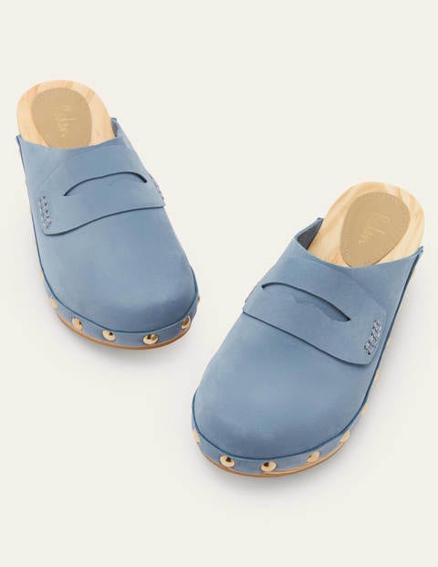 Leather Heeled Clogs - Mountain Spring