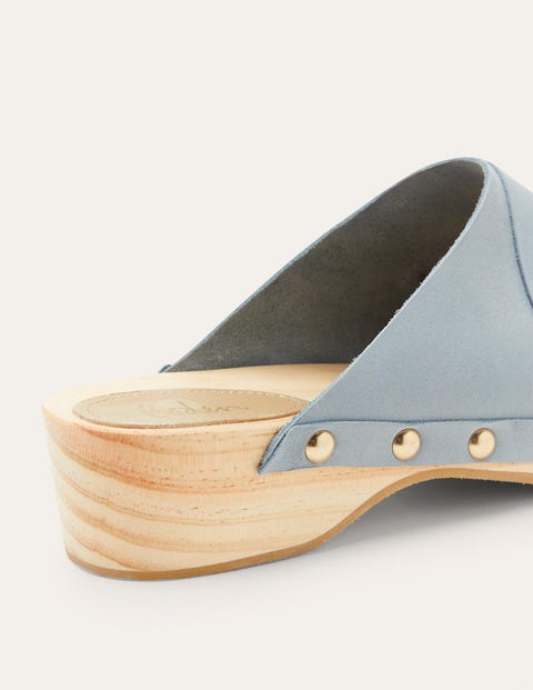 Leather Heeled Clogs - Mountain Spring 