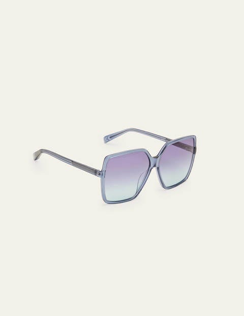 Oversized Square Sunglasses - Blue