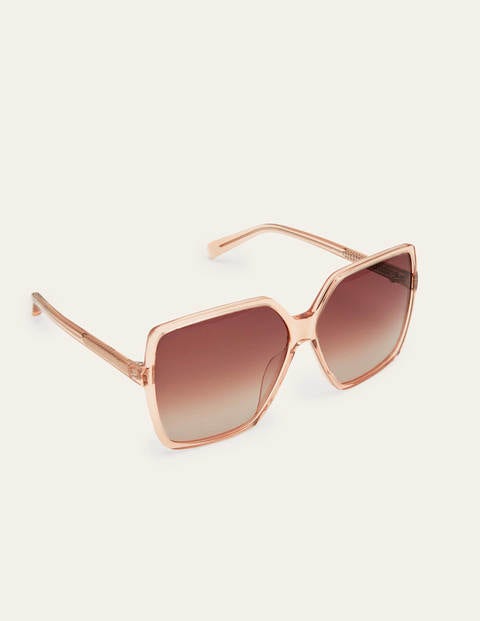 Oversized Square Sunglasses - Light Brown