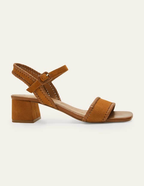 tan block heels closed toe