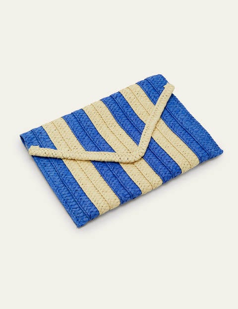 Striped Envelope Clutch - Bluebell Stripe