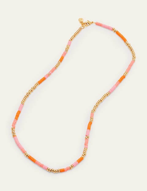 Beaded Necklace - Pink Multi