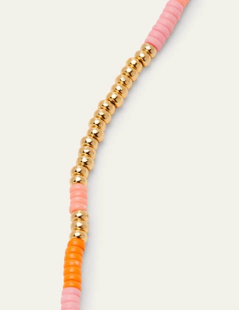 Beaded Necklace - Pink Multi