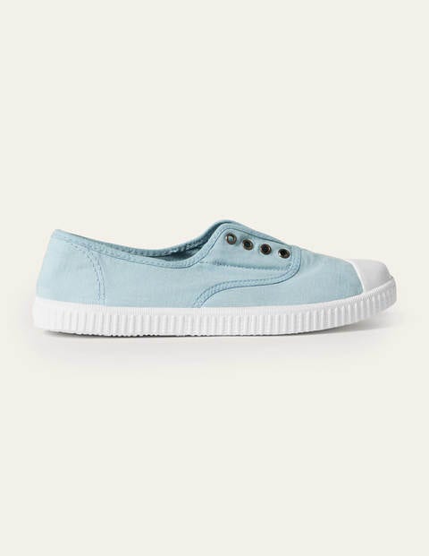 blue canvas plimsolls