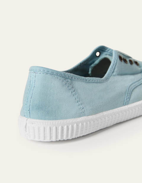 blue canvas plimsolls