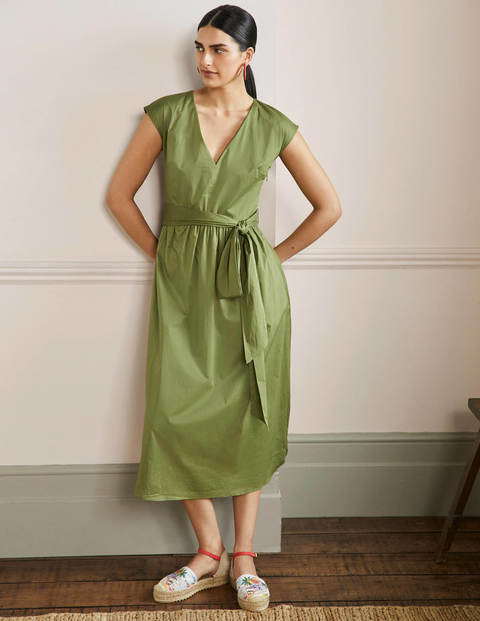 Tie Waist Midi Dress - Pea | Boden AU