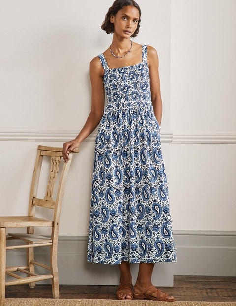 Peggy Jersey Maxi Dress - Hyacinth, Enchanting Paisley | Boden US