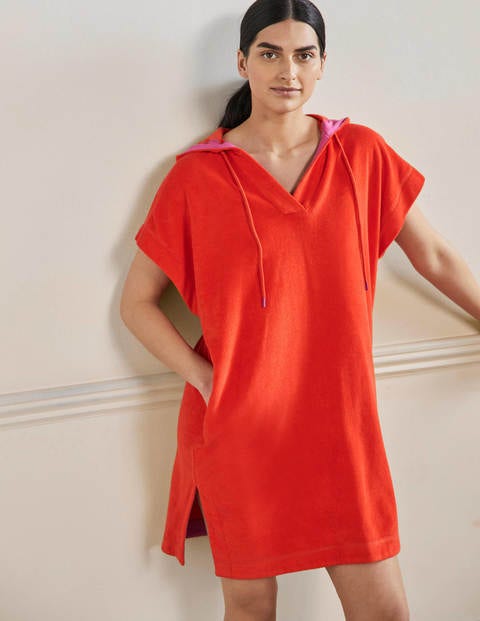 Erica Frottee-Kleid mit Kapuze