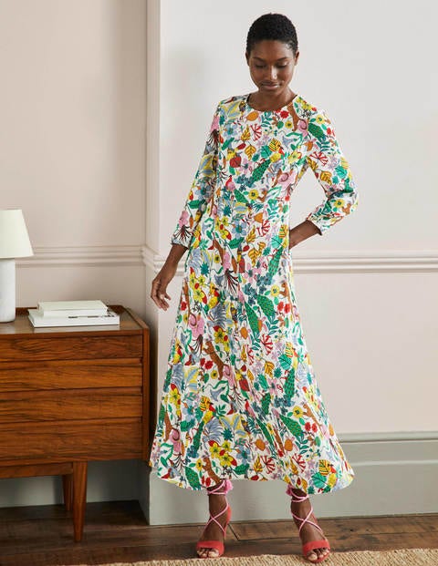 Crew Neck Maxi Dress - Multi, Exotic 