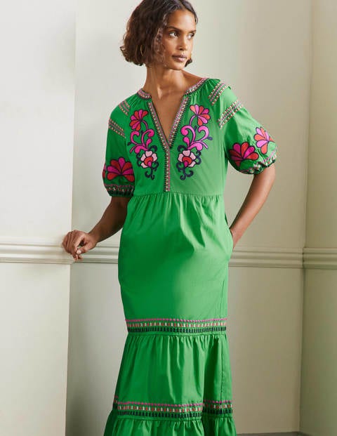 Natalie Embroidered Maxi Dress - Rich 