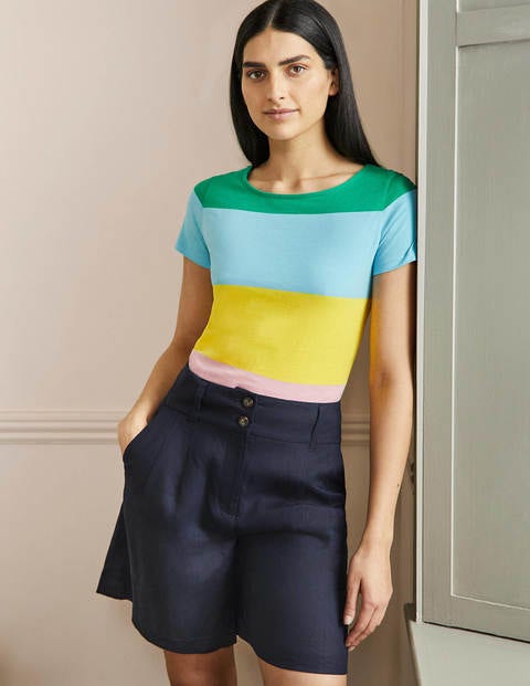 Short Sleeve Breton T-Shirt - Rainbow Wide Stripe