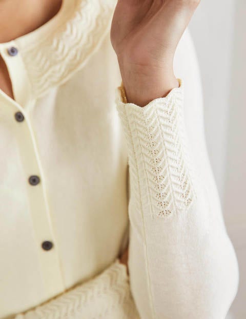 Collar Detail Cardigan - Ivory