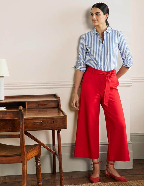 Jersey Pull-On Culottes - Red