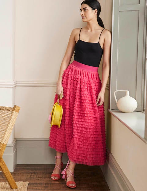 Tulle Midi Skirt - Soft Green | Boden UK