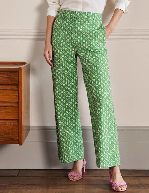 High Waisted Richmond Trousers - English Ivy, Loose Sprig