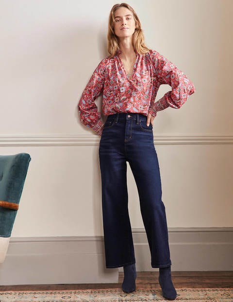 cropped wide leg jeans