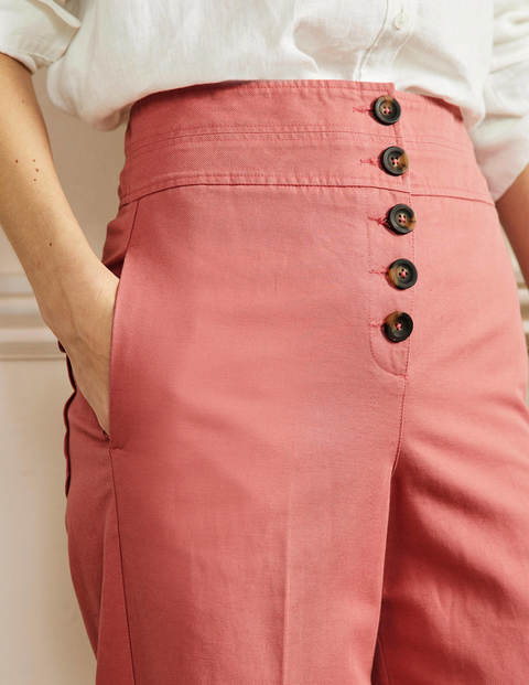 High Waist Flare Pants - Dusty Red
