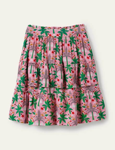 Multi Tiered Crepe Skirt