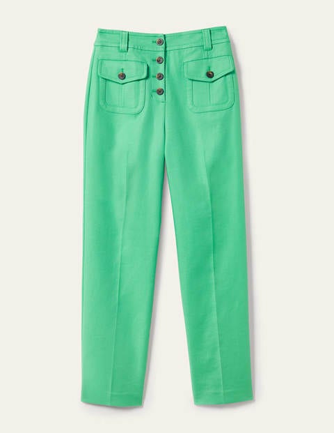 Carrie High Waisted Trousers - Green 